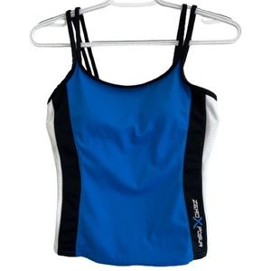 ZeroXPosur Blue Surf Active Swim Wear Tankini Top